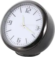 ULTECHNOVO Car Clock LED Clock Portable Mini Dashboard Clock Charger Analog Clock Mechanism Car Stick on Clock Small Clock Holder Clock for Car Electric Car Dashboard Accessories White Abs