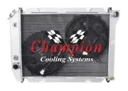 Atom Champion 2 Row Radiator W/ 2 10" Fans for 1967 1968 Ford Thunderbird #EC385 (for: Ford)