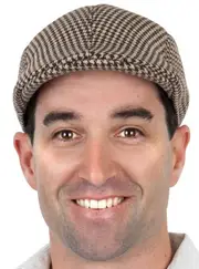 1940s Mens Brown Tweed Flat Cap Hat