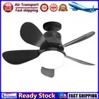 LF# 30W Ceiling Fan Light 3 Speeds LED Bulb Ceiling Fan (Black Large Remote)