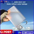380 Ml A5 Flat Water Bottle Travel Gym Sport Bottle BPA Free with String (White)