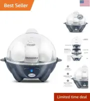 Rapid Egg Cooker for 7 Eggs with Easy Peel Shell - Versatile Cooking Companion