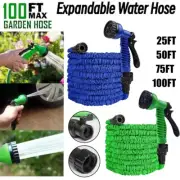 Expanding Expandable Flexible Garden Water Hose w Spray Nozzle 25, 50, 75, 100FT