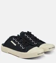 [Balenciaga] Balenciaga Paris distressed open-back sneakers AU 7 black
