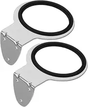 FRCOLOR 2Pcs Stainless Steel Hair Dryer Wall Holder Blow Dryer Mount Bracket for Organized Storage Bathroom Salon Durable Easy Installation Hairdryer Shelf