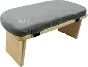Foldable Ergonomic Zen Meditation Kneeling Bench Chair. Soft Cushion Prayer Yoga Buddhist Stool. Premium Velvet Floor Pillow with Bamboo Foldable Meditation Chair