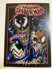SPIDER-MAN VENOM 347 LARSEN HOMAGE Sketch Card Print Signed Chris McJunkin NEW