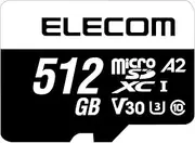 Elecom UHS-I U3 V30 MF-MS512GU13A2R MicroSDXC Card 512GB with Data Recovery Service Supports Video Speed Class