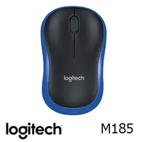 在飛比找燦坤線上購物優惠-燦坤獨家｜羅技 Logitech M185 無線滑鼠 黑藍色