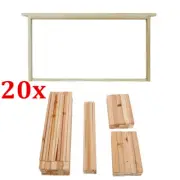 20 x Beehive Frames Wood Bee Hive Unassembled Brood Box Frame Beekeeping