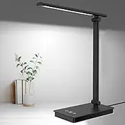 BEYONDOP LED Desk Lamp for Home Office, Desk light Dimmable Eye-caring Reading with 5 Lighting & 5 Brightness Level, Table Light Touch Control Foldable Table Lamp for Bedside Office Study Reading Work