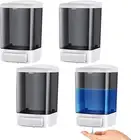 4 Pcs Plastic Wall Mounted Soap Dispenser Commercial Manual Soap Dispenser Conta