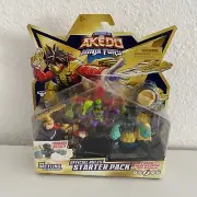 Legends Of Akedo NINJA FURY Official Rules Starter Pack 3 Mini Warriors Figures