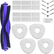Accessories for Narwal Freo Robot Vacuum Cleaner with 1 Main Brush, 4 Wipes, 2 Filters, 4 Side Brushes, 1 Cleaning Brush