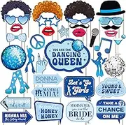 36pc Mamma Mia Bachelorette Party Decorations Photo Booth Props, Pre-Assembled Disco Bachelorette Mama Mia Party Decorations Photo Booth Props