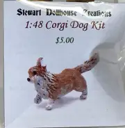 Dollhouse Miniature 1/4 scale corgi dog kit by Ruth Stewart