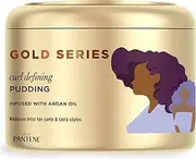 Pantene, Hair Cream Treatment, Sulfate Free Curl Defining Pudding, Pro-V Gold Series, for Natural and Curly Textured Hair, 7.6 fl oz