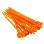Cable Zip Ties Multi Purpose Silicone Zip Ties Double Lock Twist Ties Orange ...