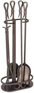 Pilgrim Home and Hearth 18047 Iron Gate Tool Set, 28" H, 18 Lb, Burnished Bronze