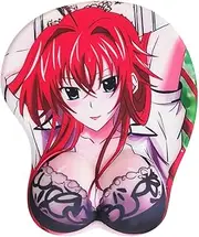 Aesthetic 3D Mouse Pad PC Cute Mouse Mat Cool Gaming Mouse Pads Anime Mousepad with Wrist Rest Red, Unique Gifts