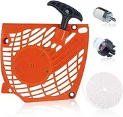 Hyceker CS370 CS400 Recoil Starter Assembly for Echo CS-370F CS-400 CS-400F CS-420ES Chainsaw Parts, CS-370 Starter Assy, CS 400 Recoil Starter with 3ft Pull Cord Start Rope A051000982 A051000981