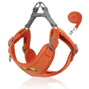 Adjustable Pet Chest Harness Soft Corduroy Dog Harness Cat Chest Strap-Orange