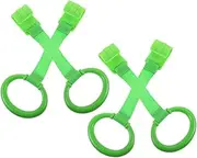 Kisangel 4pcs Pull Up Rings Safety Hanging Rings for Playpen Crib Easy Attach Clips for Standing Walking Assistance Engaging Versatile Exercise Support
