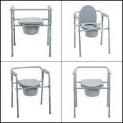Safety Adult Bedside Commode Chair Potty Toilet Seat Folding Bathroom Medical US