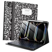 Keyboard Case with Pen Slot for iPad Pro 11 Inch M4 (2024), Black Notebook