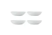 4pc Mikasa Chalk Kitchen Porcelain Pasta Bowl Tableware Dining Set, 23cm, White