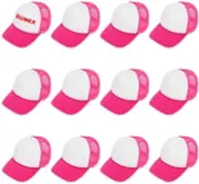 12 Pack Sublimation Blanks Hats,Customized Polyester Mesh Cap with Adjustable Sn