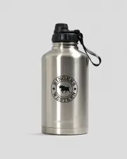 [Ringers Western] Ringers Western 64Oz Gulper Insulated Water Bottle in Stainless Steel Silver One Size