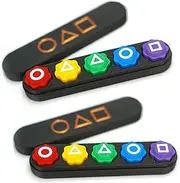 REGAPOG Gonggi Korean Game - Gonggi Stones Game, Gonggi Traditional Korean Game Gonggi Jack Stone Pebble Hand Game with Colourful Stones for Coordination Training (with Box) (2 Pieces)