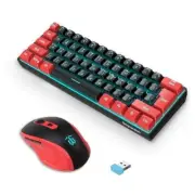 2.4G Wireless Gaming Keyboard and Mouse Combo, Include Mini Red Black Combo