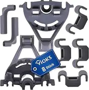 Bearing Set/Clamp Replacement for Bosch Siemens Neff 00428344 428344 for Dishwasher/Dishwasher Attachment Set/Basket Insert/Plate Holder Basket Shelf Storage Set for Lower Basket 8 Pieces