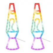 2PK Art + Tech LED Wall Light Lava Lamp Retro Style Mood Decor Light 10x34.5cm