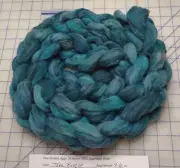 Superwash Wool Sliver Roving Spinning Handpainted USA NWT Teal Breeze