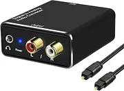 Digital to Analog Audio Converter, Digital SPDIF Optical to Analog L/R & 3.5Mm AUX Stereo Audio Adapter
