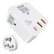 South Africa Power Adapter, Type M Plug Adaptor with 3 American 3-pin Outlets...