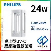 在飛比找Yahoo!奇摩拍賣優惠-現貨 PHILIPS 飛利浦 桌上型UV-C感應語音殺菌燈 