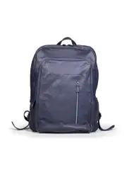 Navy Leather Backpack