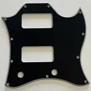For Fit US Gibson SG TV Jones Style Full Face Guitar Pickguard 5 Ply Black