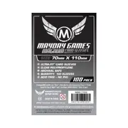 100pc Mayday 70x110mm Magnum Silver Card Sleeve Case Protector Game Accessory