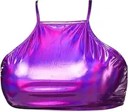 [Generic] Dinosaur Tail Color Reflective Camisole Slim Fit Sexy Interior Versatile Tank Top Cleavage Cover
