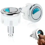 2X Dual Push Button Toilet Cistern Flush Button Replacement Water Saving Silver