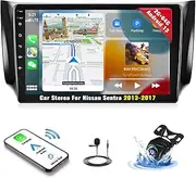 2G+64G Android 13 Car Stereo for Nissan Sentra 2013-2017 Radio Wireless Carplay Android Auto, 10.1” Touchscreen Car Radio GPS Navigation/Mirror Link/Bluetooth/EQ/FM/RDS Radio+Backup Camera&Mic