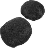 Ipetboom 2 Pcs Wig Hair Pad Net Hair Padding Mesh Maker Kit Hair Extensions for Women Wire Hair Dryer Fake Hair Clip Hair Extensions for Women Spa Headband Ties High Temperature Wire Black