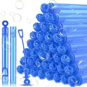 Shappy 100 PCS Mini Rose Bubble Wands in Bulk Wand Bubble for Christmas Wedding Anniversaries Birthday Party Favors, Goodie Bag Stuffers for Adult Girls and Boys (Blue)