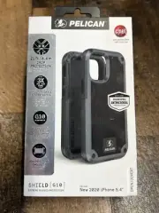 NEW Pelican Shield G10 Rugged Case w/ Clip for iPhone 12 Mini 5.4" Black/Gray S2