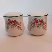 Corelle New in the Box Christmas Salt & Pepper Shakers Calloway Holiday Stonewa